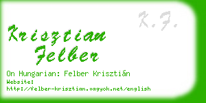 krisztian felber business card